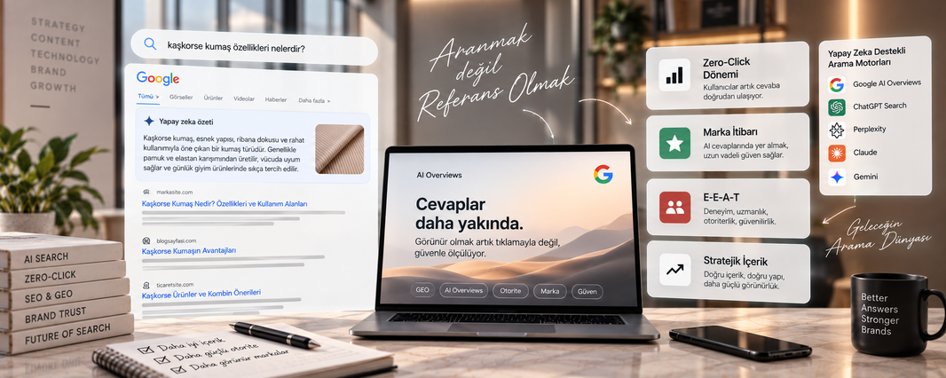 Zero-Click Nedir? AI Overviews ve Yapay Zeka Çağında Trafiği Değil İtibarı Artırmak
